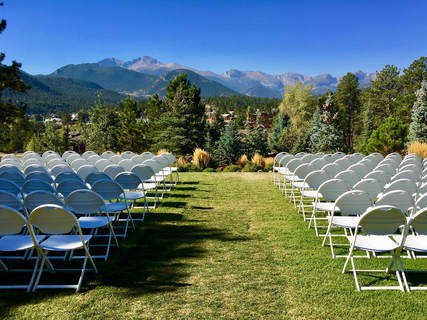 outdoor wedding, Rocky Mountains, Stanley Hotel