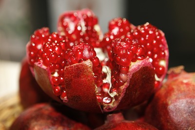 pomegranate seeds red