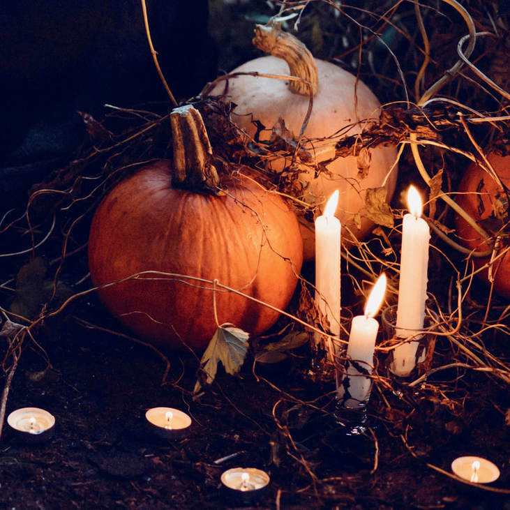 Pumpkins candles tealights Autumn